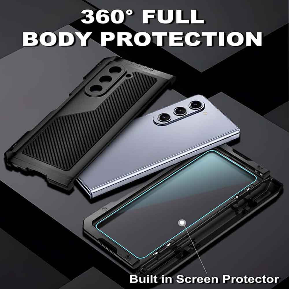 Galaxy Z Fold 4 Case with Hinge Protection and Holder