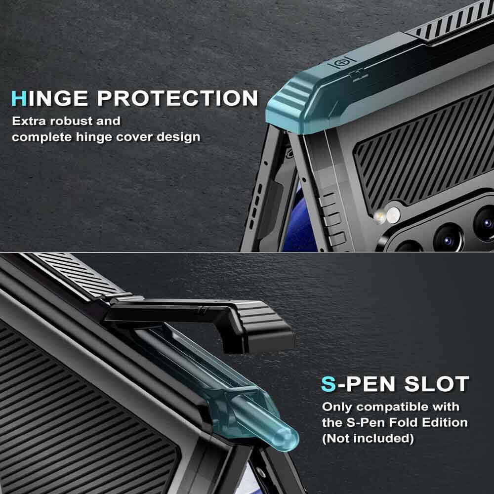 Galaxy Z Fold 4 Case with Hinge Protection and Holder